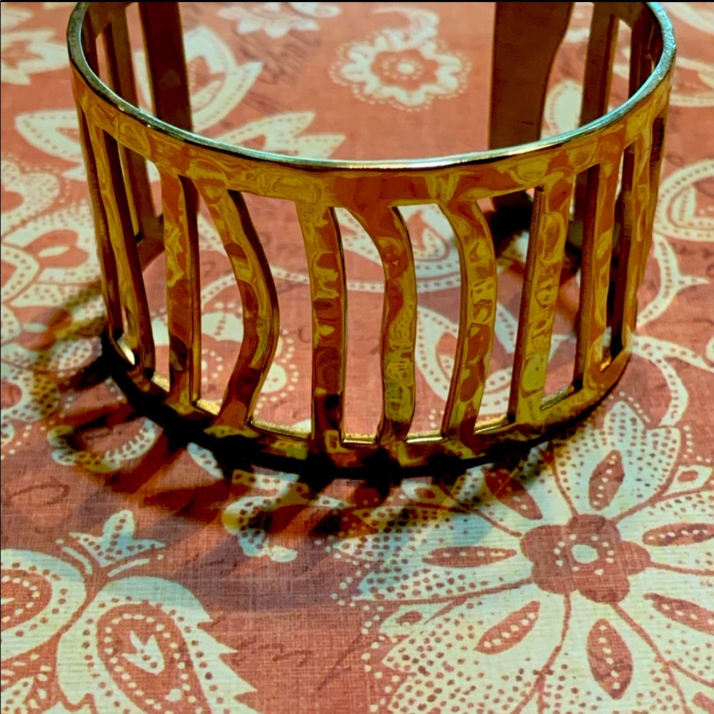 Rustic Cuff gold bracelet